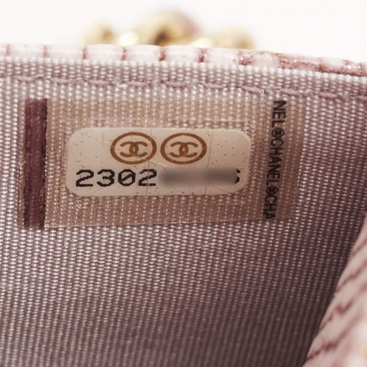 Pre Owned Chanel Lilac Lizard WOC Bag