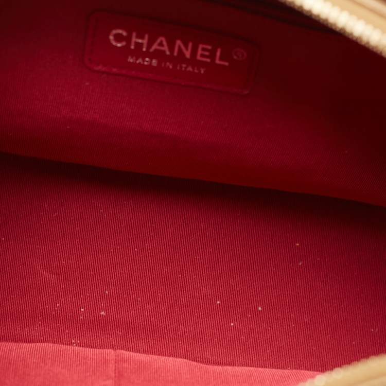 Pre Owned Chanel Metallic Gold Quilted Leather Large Gabrielle Hobo 