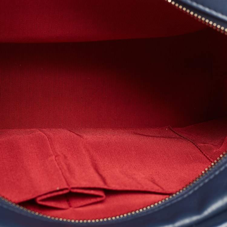 Pre Owned Chanel Blue Quilted Leather Large Gabrielle Hobo 