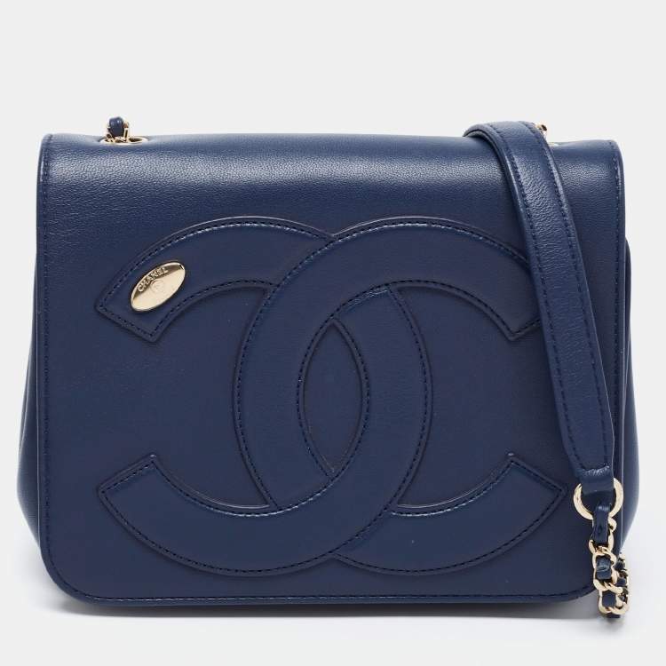 Chanel Blue Leather Small CC Mania Flap Bag Chanel | TLC