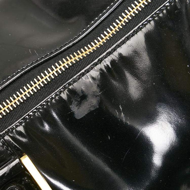 Pre Owned Chanel Black Leather CC Boston Bag