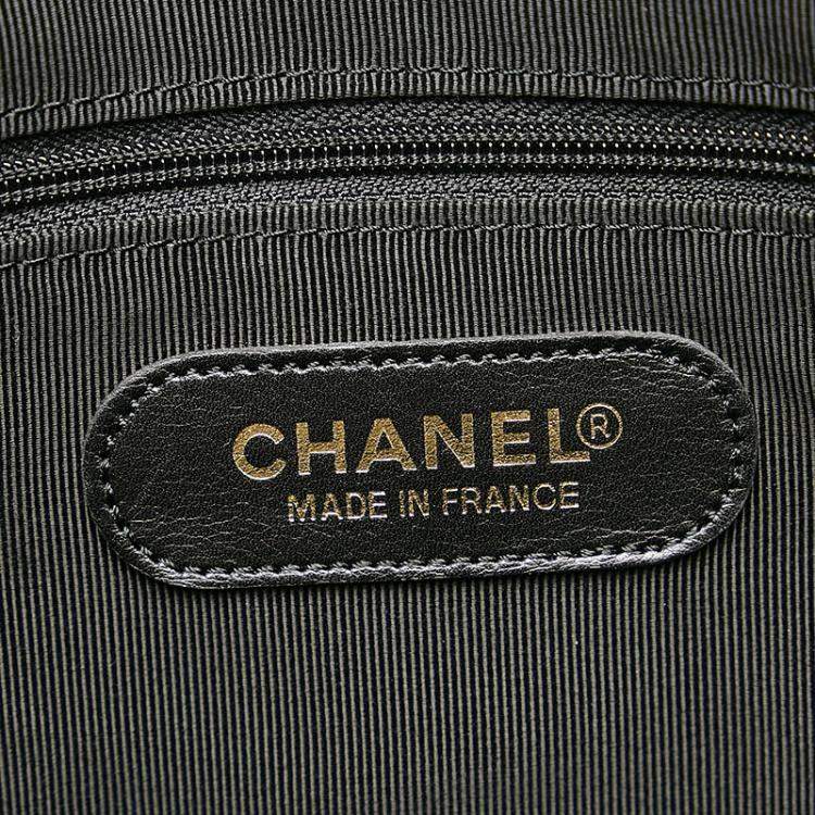 Pre Owned Chanel Black Leather CC Boston Bag