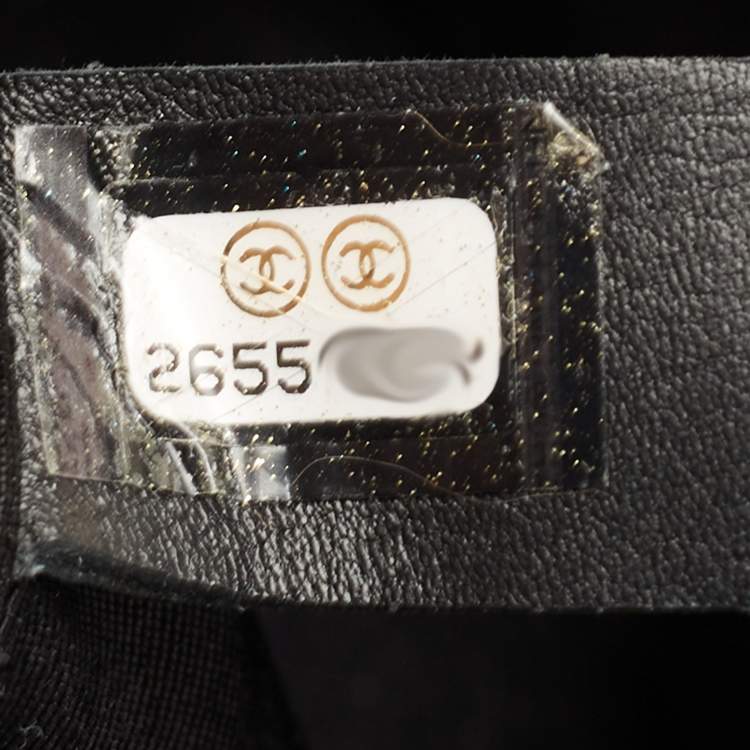 Pre Owned Chanel Black Quilted Caviar Leather Casual Style Hobo