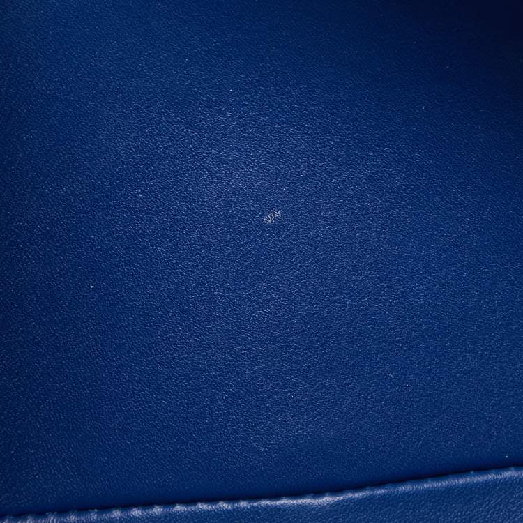 Pre Owned Chanel Blue Python Medium Boy Bag