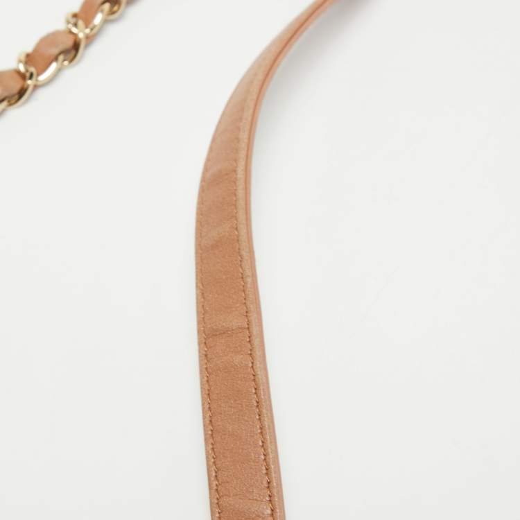 Pre Owned Chanel Beige Quilted Leather Small Trendy CC Flap Top Handle Bag