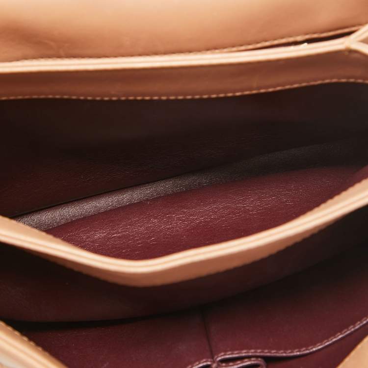 Pre Owned Chanel Beige Quilted Leather Small Trendy CC Flap Top Handle Bag