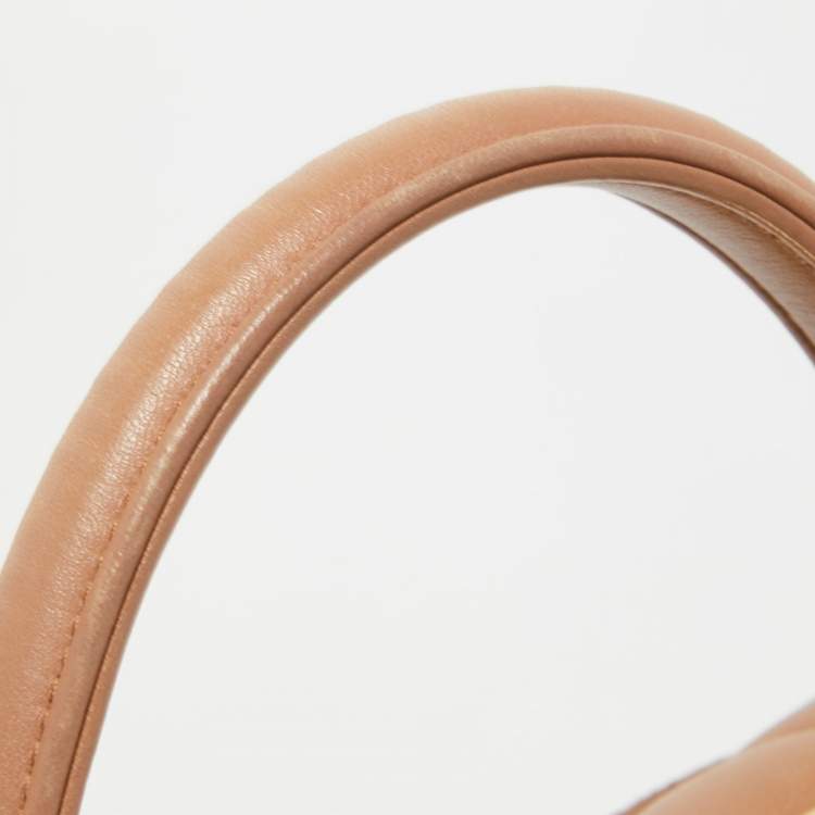 Pre Owned Chanel Beige Quilted Leather Small Trendy CC Flap Top Handle Bag