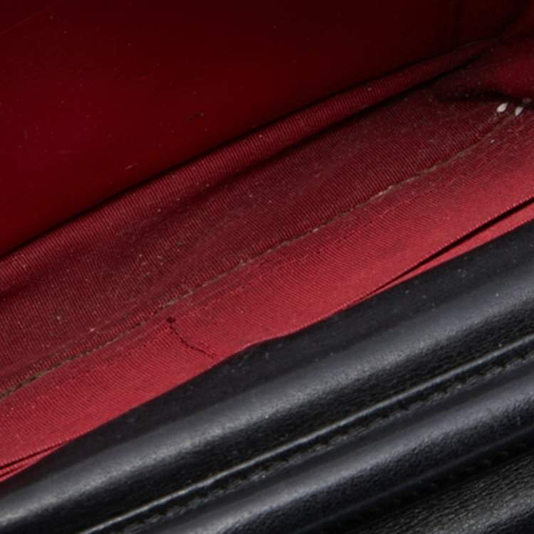 Pre Owned Chanel Black Quilted Leather CC Gabrielle Wallet On Chain