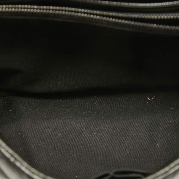 Pre Owned Chanel Black Quilted Caviar Leather So Black Coco Top Handle Bag