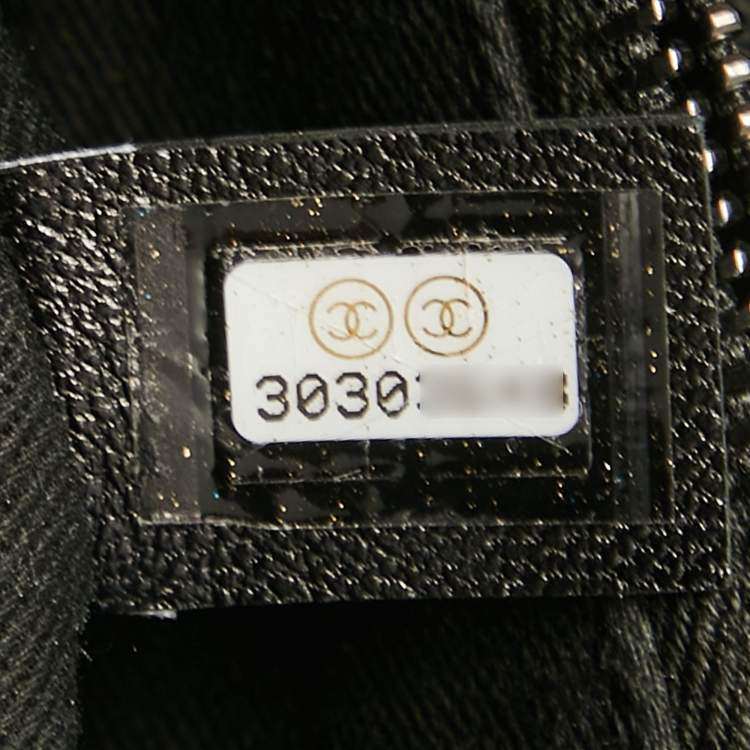 Pre Owned Chanel Black Quilted Caviar Leather So Black Coco Top Handle Bag