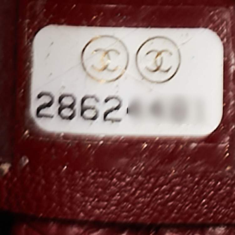 Pre Owned Chanel Burgundy Quilted Caviar Leather Chic Trip Waist Bag