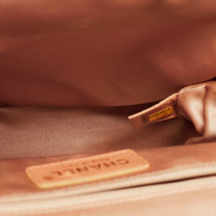 Pre Owned Chanel Red Leather Mini Rock and Chain Hobo