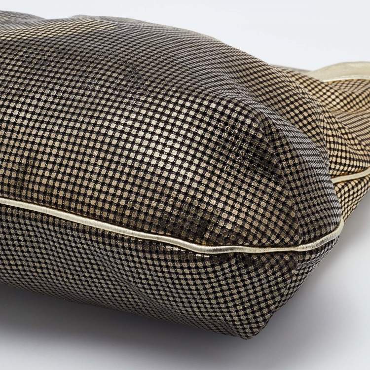 Pre Owned Chanel Ombre Gold Perforated Leather Hollywood CC Hobo