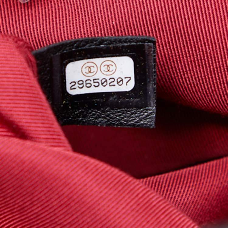 Pre Owned Chanel Black Quilted Leather CC 19 Flap Bag