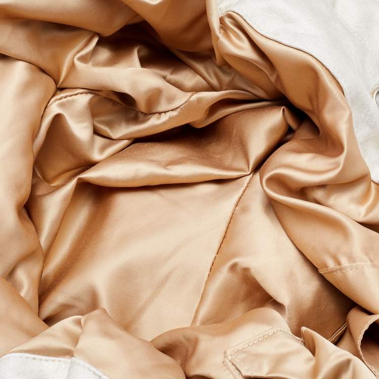 مملوكة مسبقًا Chanel Metallic Beige/Red Quilted Jersey and Leather LA Bag