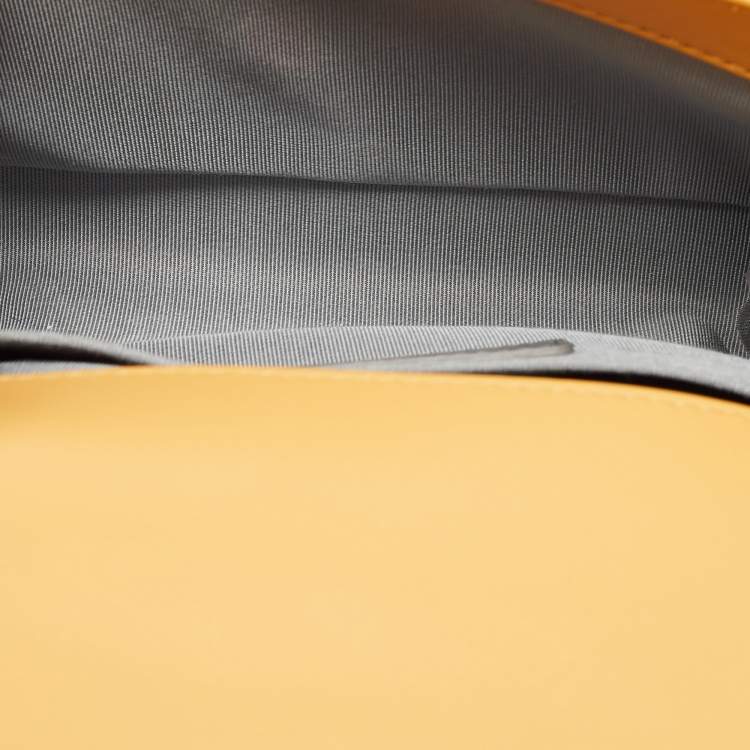 Pre Owned Chanel Yellow Chevron Leather Small Boy Flap Bag