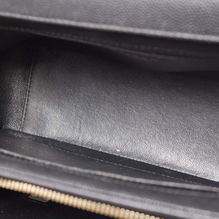 Pre Owned Chanel Black Quilted Caviar Leather Medium Business Affinity Flap Bag