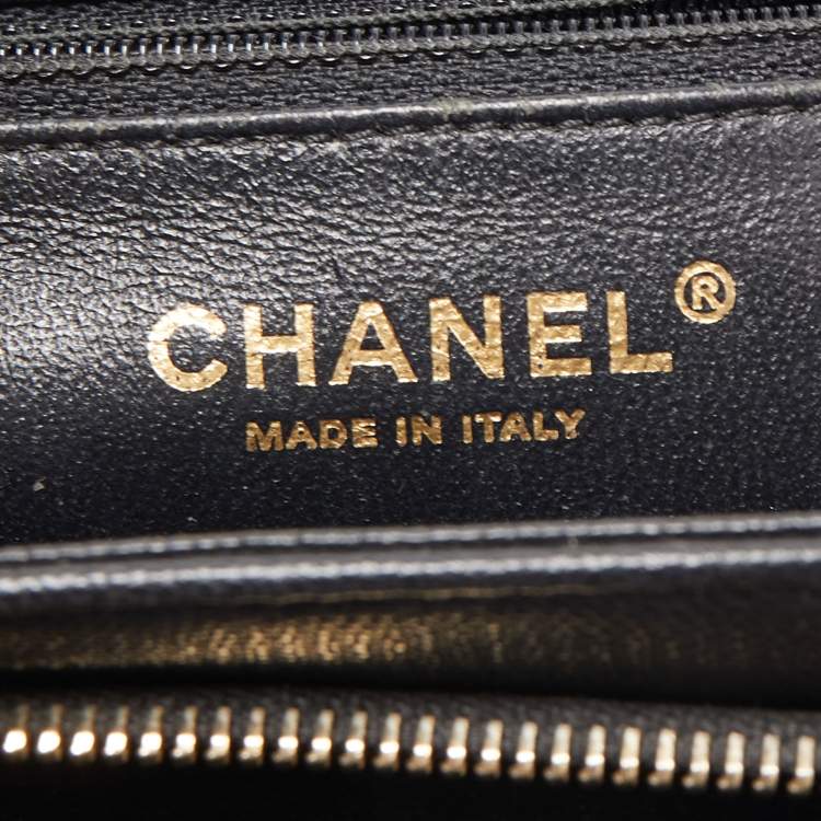 Pre Owned Chanel Black Quilted Caviar Leather Medium Business Affinity Flap Bag