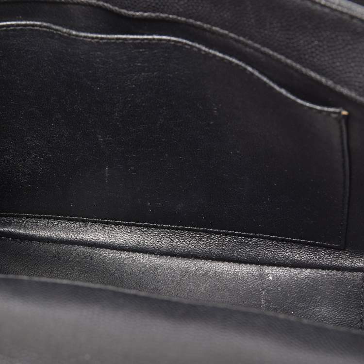 Pre Owned Chanel Black Quilted Caviar Leather Medium Business Affinity Flap Bag