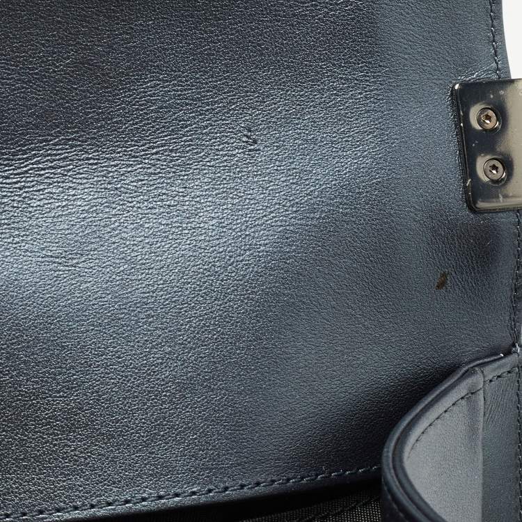 Pre Owned Chanel Metallic Quilted Embellished Leather Medium Boy Bag