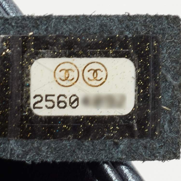 Pre Owned Chanel Metallic Quilted Embellished Leather Medium Boy Bag