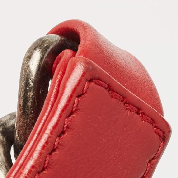 Pre Owned Chanel Red Quilted Leather New Medium Boy Shoulder Bag
