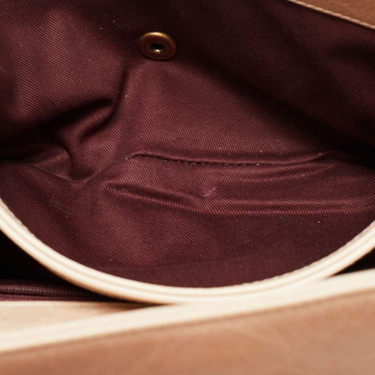 Pre Owned Chanel Beige Quilted Leather Large Perfect Edge Flap Bag