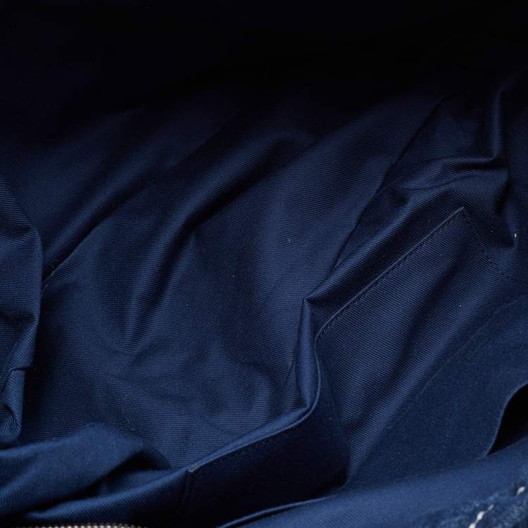 Pre Owned Chanel Blue Quilted Canvas and Leather Travel Duffel Bag