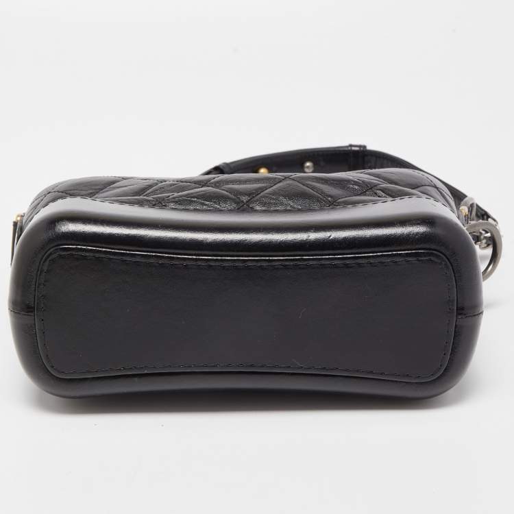 مملوكة مسبقًا Chanel Black Quilted Leather Small Gabrielle Hobo