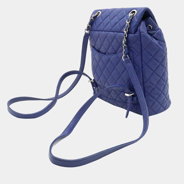 Chanel Blue Leather Urban Spirit Backpack Chanel