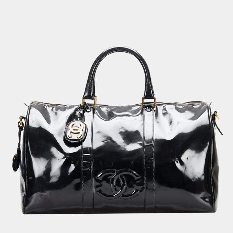 CHANEL VINTAGE PATENT BOSTON BAG