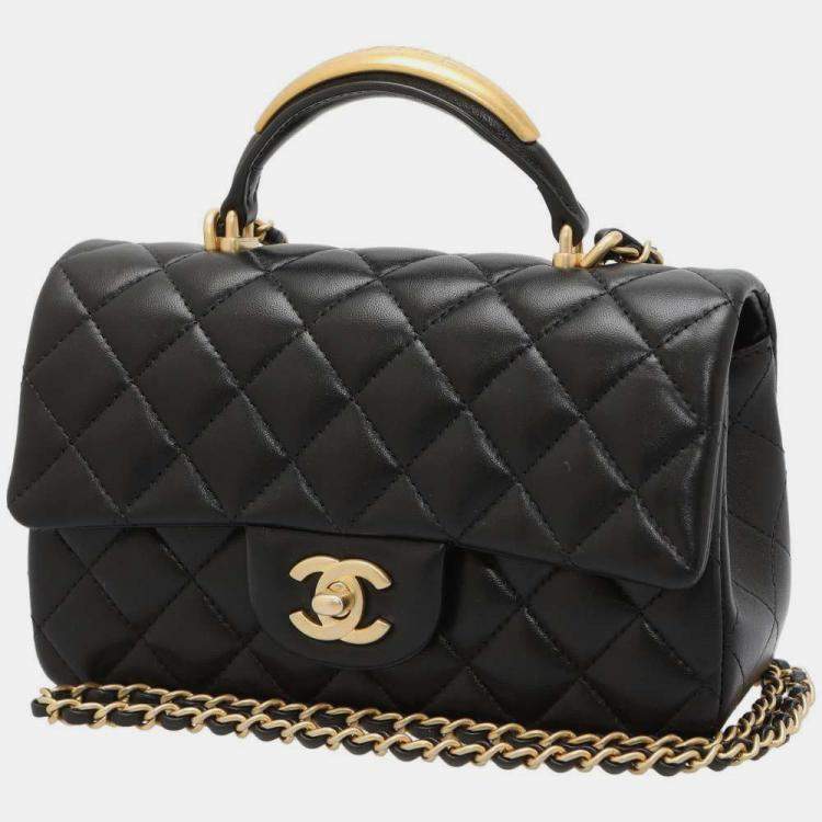 gold and black chanel bag new