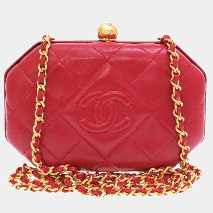 CHANEL, Bags, Chanel Timeless Kisslock Mini Black Leather Clutch