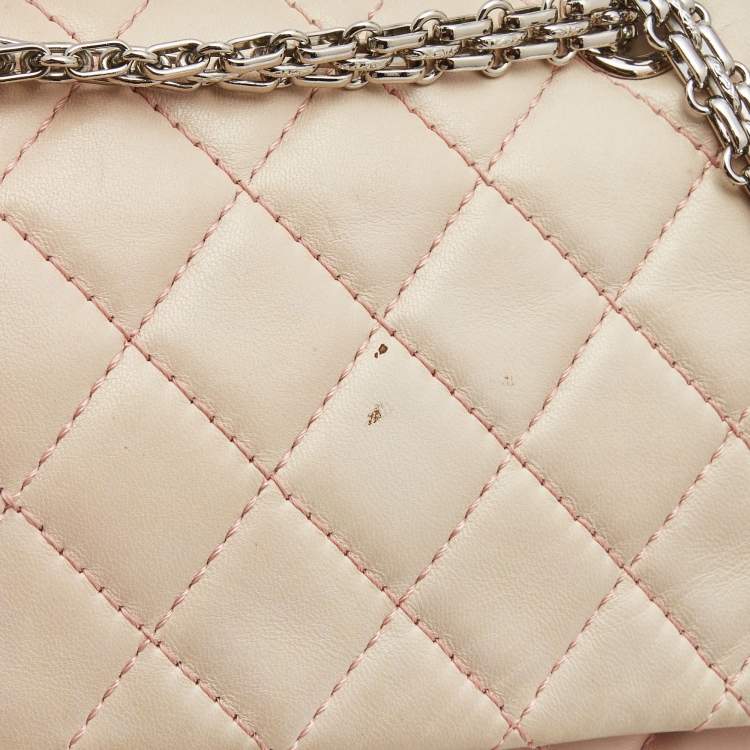 Pre Owned Chanel Pink Ombre Quilted Leather Reissue 2.55 Classic 226 Flap Bag