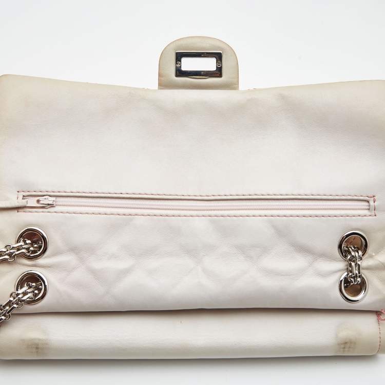 Pre Owned Chanel Pink Ombre Quilted Leather Reissue 2.55 Classic 226 Flap Bag