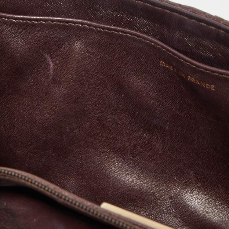Pre Owned Chanel Bronze Python Medium Soho Tassel Single Flap Bag