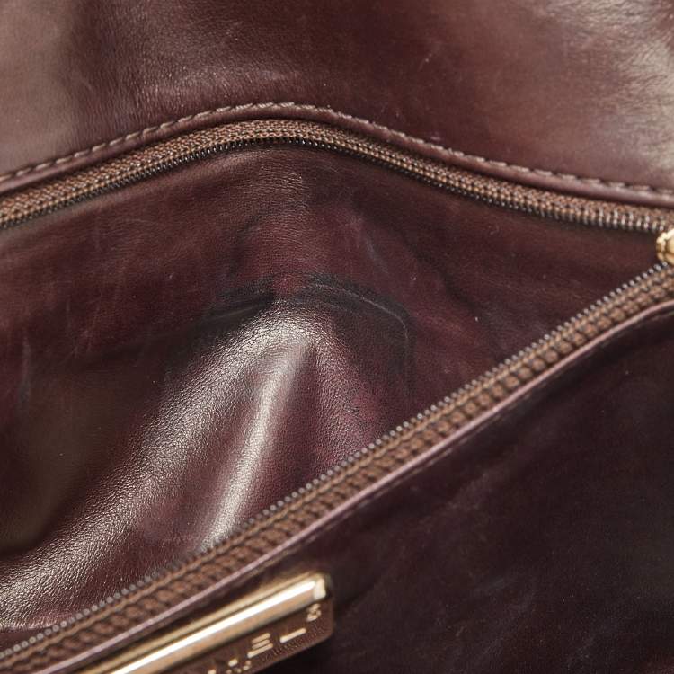 Pre Owned Chanel Bronze Python Medium Soho Tassel Single Flap Bag