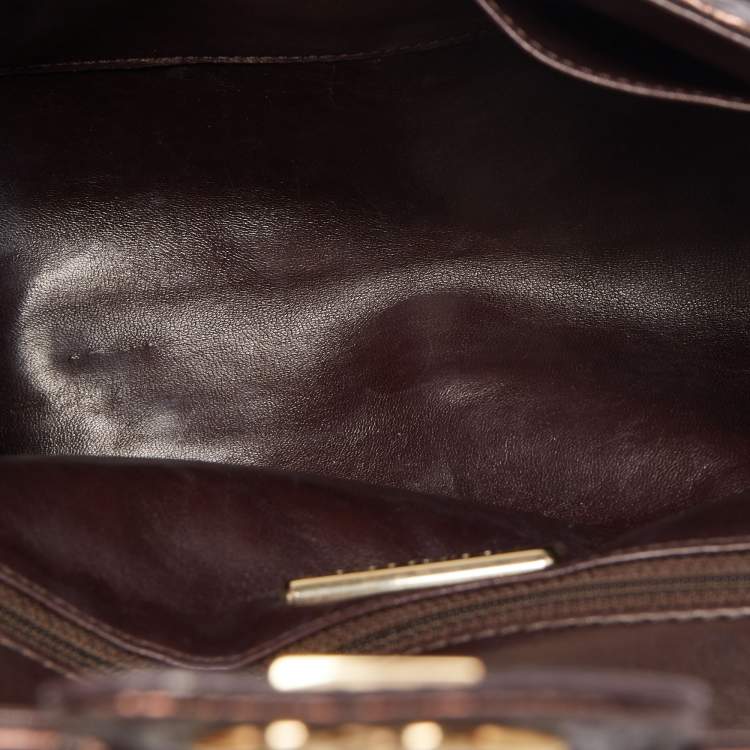 Pre Owned Chanel Bronze Python Medium Soho Tassel Single Flap Bag
