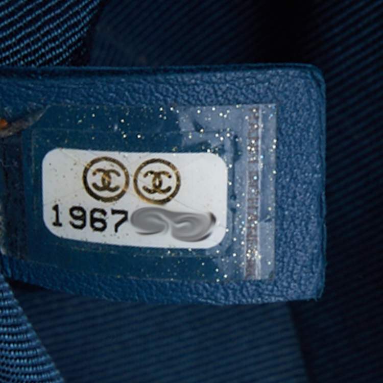 Pre Owned Chanel Blue Quilted Leather Small Boy Flap Bag