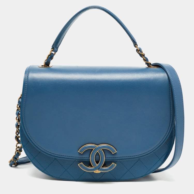 Chanel Blue Quilt Stitched Leather Coco Curve Flap Shoulder Bag Chanel |  The Luxury Closet
