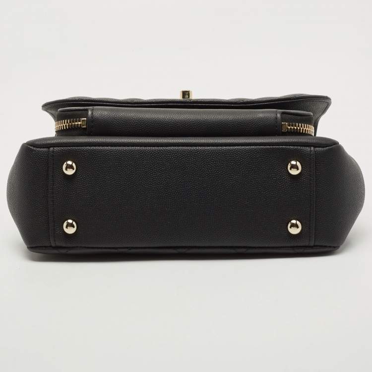 Pre Owned Chanel Black Caviar Leather Small Business Affinity Flap Bag