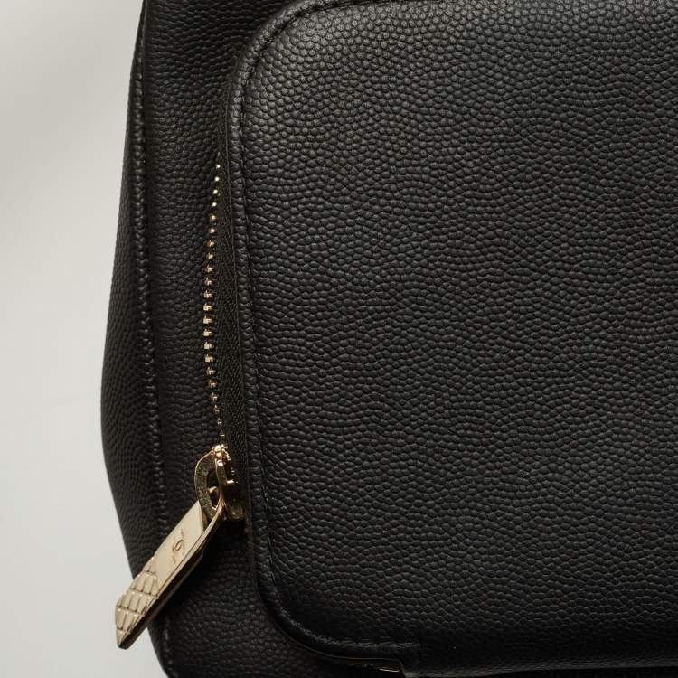 Pre Owned Chanel Black Caviar Leather Small Business Affinity Flap Bag