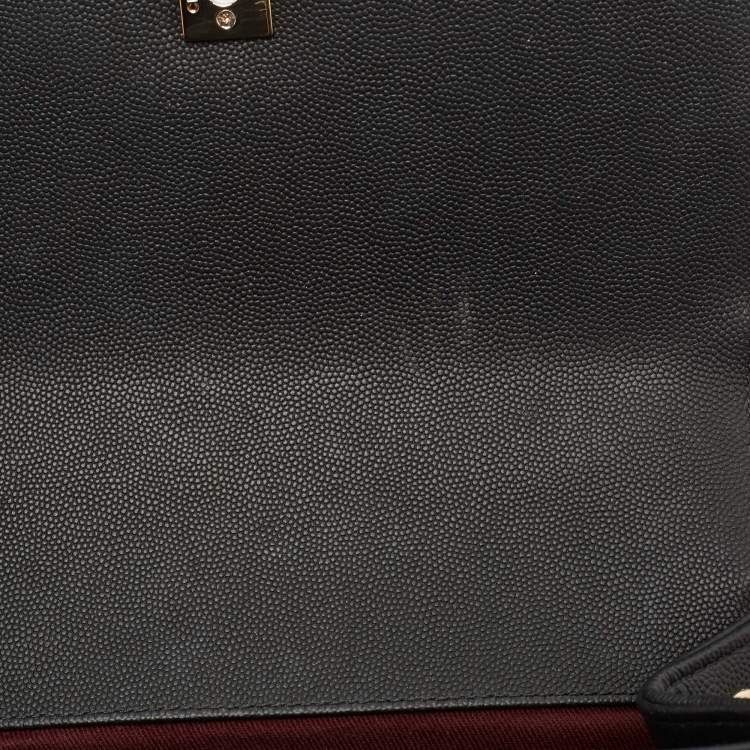 Pre Owned Chanel Black Caviar Leather Small Business Affinity Flap Bag