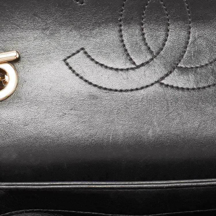 Pre Owned Chanel Black Quilted Leather Small Trendy CC Flap Top Handle Bag