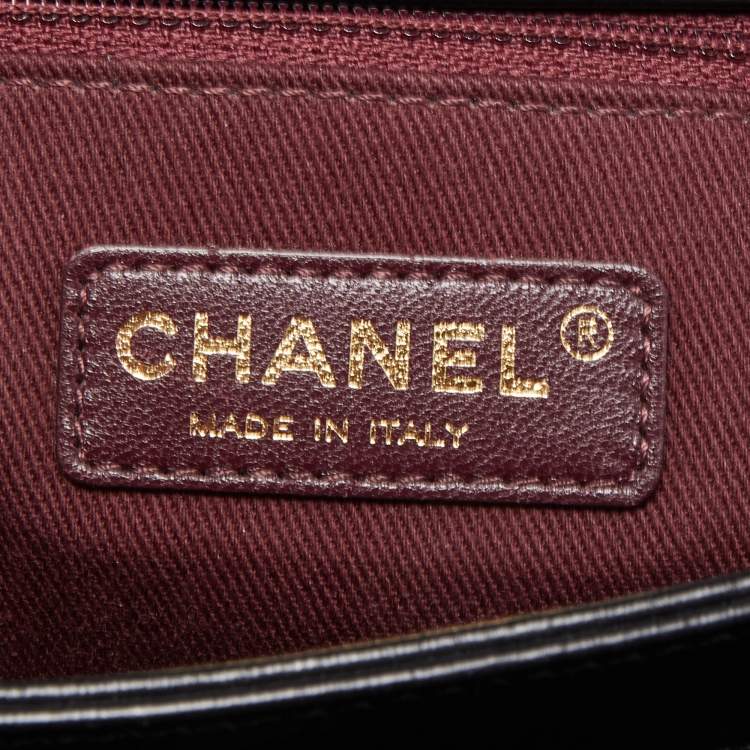 Pre Owned Chanel Black Quilted Aged Leather Large Perfect Edge Flap Bag