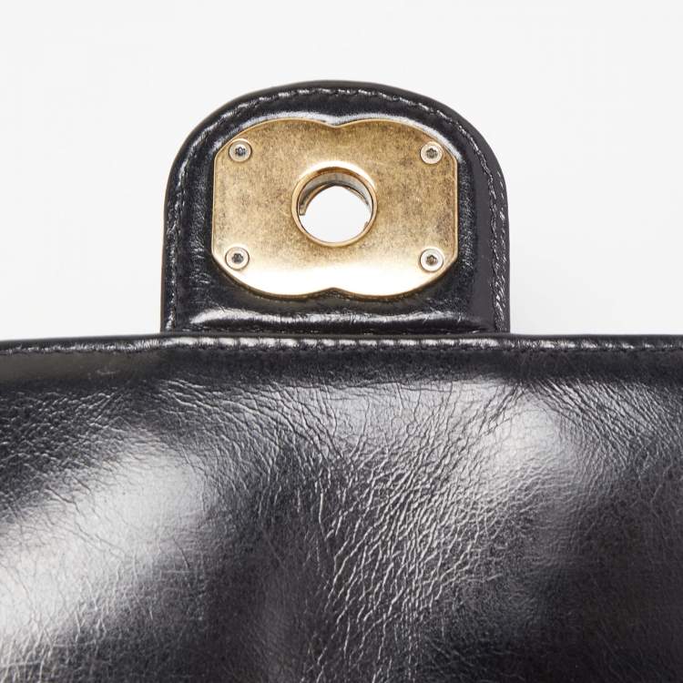 Pre Owned Chanel Black Quilted Aged Leather Large Perfect Edge Flap Bag