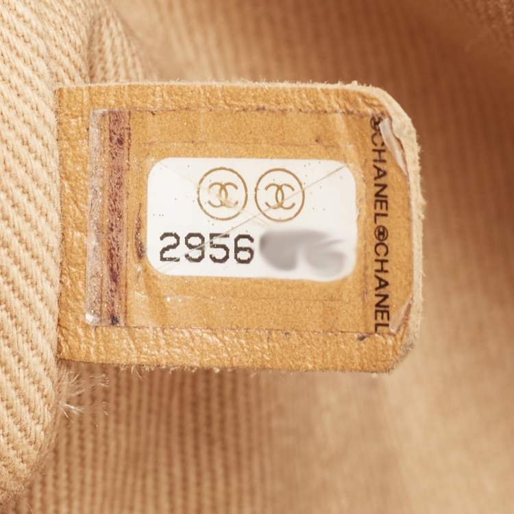 Pre Owned Chanel Beige Quilted Caviar Leather Business Affinity Backpack