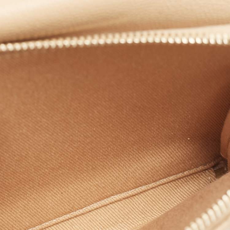 Pre Owned Chanel Beige Quilted Caviar Leather Business Affinity Backpack