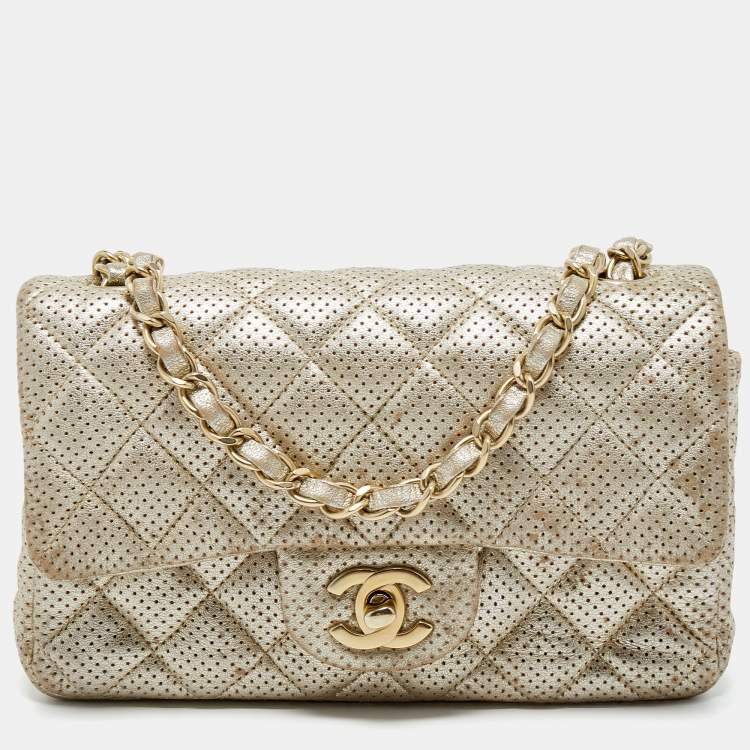 Chanel Blue Quilted Fabric and Patent Leather Perforated Classic Single  Flap Bag Chanel | The Luxury Closet