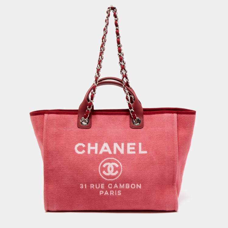 Chanel Limited Edition Pink Canvas Half Flap Bag  Lyst